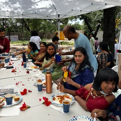 Devotees on spiritual outing at ISKCON Cedar Park