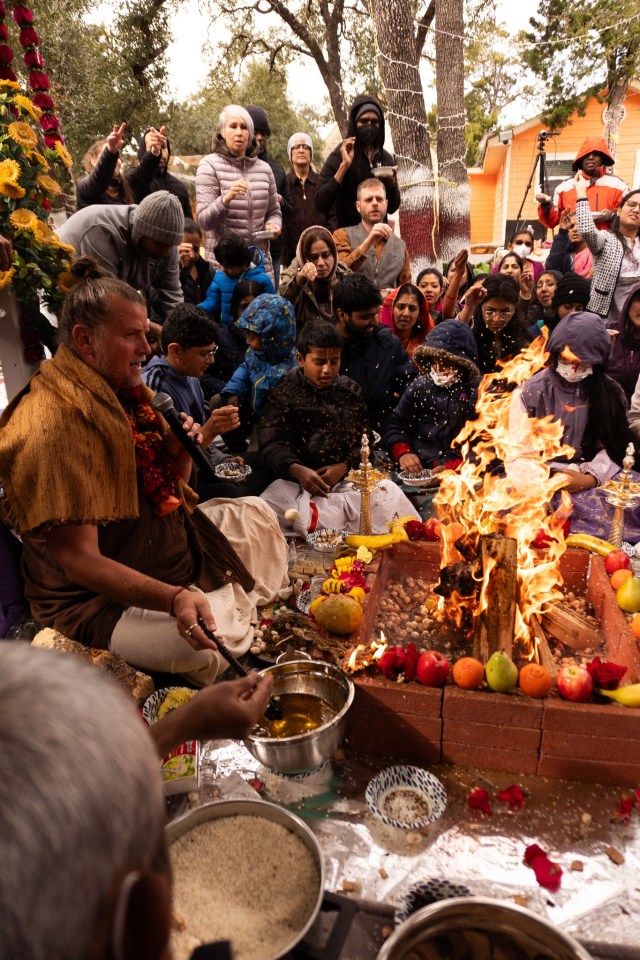 Yajna fire ceremony